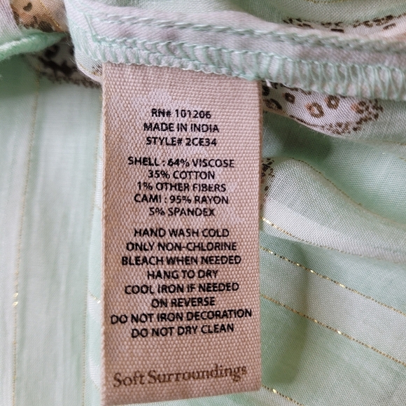 Soft Surroundings Stella Marina Top Metallic Thread Sea Shells Starfish Beaded s - Picture 3 of 9